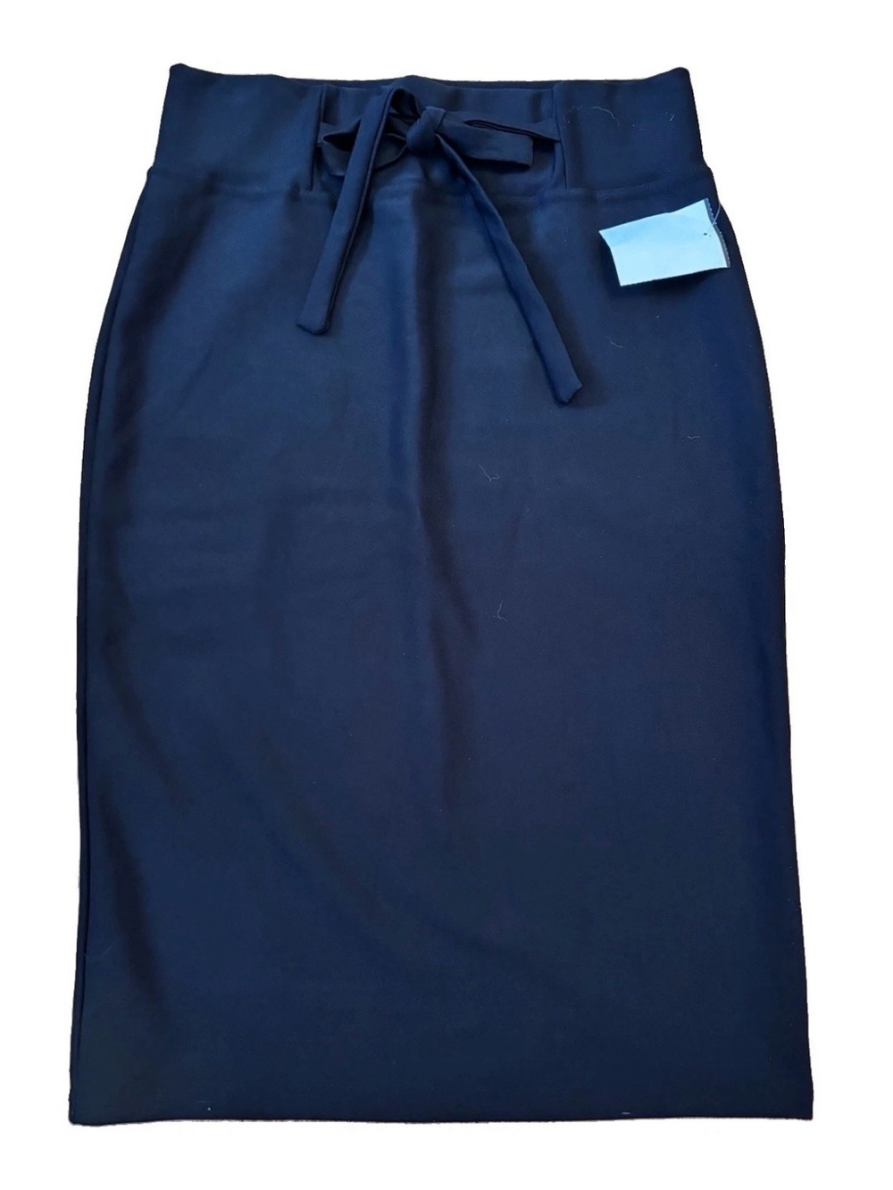 Mango Navy Tie-Waist Midi Skirt